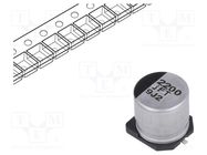 Capacitor: electrolytic; low ESR; SMD; 2200uF; 6.3VDC; Ø10x10.2mm PANASONIC