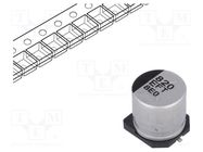 Capacitor: electrolytic; low ESR; SMD; 820uF; 25VDC; Ø10x10.2mm PANASONIC