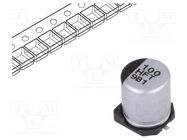 Capacitor: electrolytic; low ESR; SMD; 100uF; 50VDC; Ø6.3x7.7mm PANASONIC