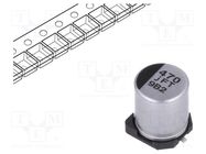 Capacitor: electrolytic; low ESR; SMD; 470uF; 6.3VDC; Ø6.3x7.7mm PANASONIC