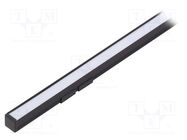 Profiles for LED modules; white; black; L: 1m; SMART10; aluminium TOPMET