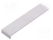 Profiles for LED modules; white; white; L: 1m; BACK10; aluminium TOPMET