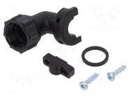 Cable hood and fastener; size 11; 8.3mm; angled 90°; CPC TE Connectivity