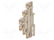 Splice terminal: rail; 2.5mm2; ways: 3; terminals: 6; beige; wemid WEIDMÜLLER