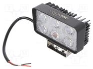 Lamp: working; 18W; 6500K; -30÷60°C; 110x45x80mm; IP67; 900lm ELTA