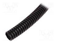 Protective tube; Size: 16; black; L: 50m; -5÷60°C; with pilot wire 