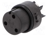 Connector: circular; female; PIN: 3; contact insert; 10A; 250V; 1mm2 BULGIN