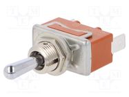 Switch: toggle; Pos: 3; SP3T; (ON)-OFF-(ON); 15A/250VAC; 15A/30VDC PANASONIC