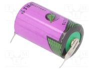 Battery: lithium (LTC); 1/2AA; 3.6V; 1200mAh; non-rechargeable TADIRAN