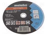 Cutting wheel; Ø: 230mm; Øhole: 22.23mm; Disc thick: 1.9mm METABO