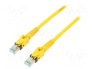 Patch cord; S/FTP; Cat: 6a; stranded; Cu; 3m; PUR; yellow; 27AWG HARTING