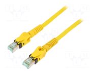 Patch cord; S/FTP; Cat: 6a; stranded; Cu; 3m; PUR; yellow; 27AWG HARTING