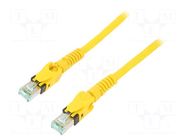 Patch cord; S/FTP; 6a; stranded; Cu; PUR; yellow; 5m; 27AWG; Cores: 8 HARTING