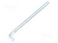 Hook; straight; steel; zinc; Thread len: 94mm; Overall len: 100mm DROMET