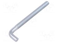 Hook; straight; steel; zinc; Thread len: 78mm; Overall len: 100mm DROMET