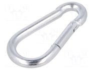 Carabiner; steel; for rope; L: 100mm; zinc; 10mm DROMET