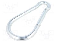 Carabiner; steel; for rope; L: 200mm; zinc; 15mm DROMET