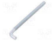 Hook; straight; steel; zinc; Thread len: 74mm; Overall len: 90mm DROMET