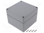 Enclosure: multipurpose; X: 120mm; Y: 120mm; Z: 90mm; ABS; dark grey GAINTA