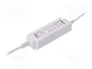 Power supply: switching; LED; 24W; 24VDC; 1A; 220÷240VAC; IP67; 82% ESPE