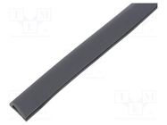 Hole and edge shield; PVC; L: 10m; grey; H: 12mm; W: 6mm; -30÷70°C KURANT