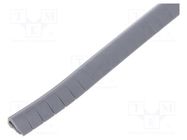 Hole and edge shield; PVC; L: 10m; grey; H: 8mm; W: 4.5mm; -30÷70°C KURANT