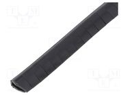 Hole and edge shield; PVC; L: 10m; black; H: 12mm; W: 6mm; -30÷70°C KURANT