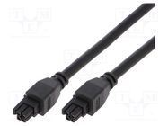 Cable; Micro-Fit 3.0; female; PIN: 4; Len: 1m; 5A; Insulation: PVC 