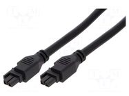 Cable; female; PIN: 2; Len: 2m; 300V; 18A; Insulation: PVC; 2x1; 12AWG MOLEX
