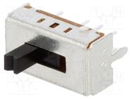 Switch: slide; Pos: 3; DP3T; 0.1A/12VDC; ON-ON-ON; THT; -30÷70°C C&K