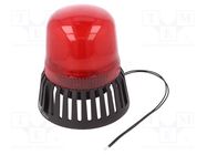 Signaller: lighting-sound; red; IT; 12÷24VDC; 12÷24VAC; 3.4W; 120mm EMAS