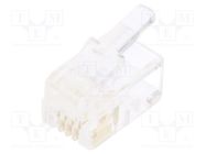 Connector: RJ11; plug; PIN: 4; Layout: 4p4c; for cable; IDC,crimped ENCITECH