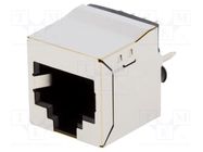 Connector: RJ45; socket; PIN: 8; shielded; Layout: 8p8c; THT 