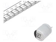 Capacitor: electrolytic; low ESR; SMD; 100uF; 50VDC; Ø8x10.2mm PANASONIC