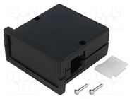 Enclosure: panel; X: 72mm; Y: 72mm; Z: 36mm; ABS; black; screwed 