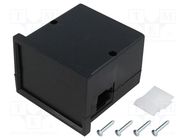 Enclosure: panel; X: 72mm; Y: 72mm; Z: 55mm; ABS; black; screwed 