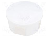 Enclosure: junction box; Ø: 84mm; Z: 40mm; polystyrene; IP44; white PAWBOL