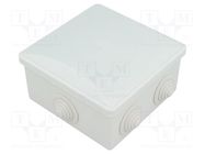 Enclosure: junction box; X: 80mm; Y: 80mm; Z: 40mm; ABS,polystyrene PAWBOL