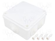 Enclosure: junction box; X: 100mm; Y: 100mm; Z: 50mm; IP65; white PAWBOL