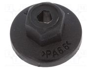 Nut; 10pcs; BMW,Mercedes,Mini,Opel,VW; black; with flange ROMIX