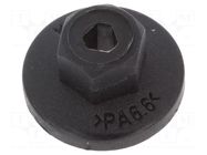 Nut; 10pcs; BMW,Mercedes,Mini,Opel,VW; black; with flange ROMIX