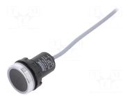 Switch: capacitive; 22mm; Lead length: 1m; black and silver; SCB EMAS