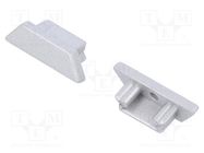 Cap for LED profiles; silver; 2pcs; ABS; ARC12 TOPMET