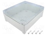 Enclosure: multipurpose; X: 239mm; Y: 289mm; Z: 107mm; TEMPO; grey FIBOX