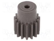 Spur gear; whell width: 30mm; Ø: 25.5mm; Number of teeth: 15; ZCL ELESA+GANTER