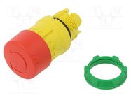 Switch: emergency stop; 22mm; Stabl.pos: 2; red; none; IP66; Pos: 2 