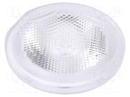 LED lens; round; plexiglass PMMA; transparent; 29÷48°; H: 16.4mm LEDIL