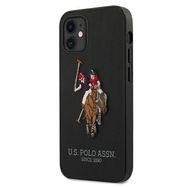 US Polo USHCP12SPUGFLBK iPhone 12 mini 5,4" czarny/black Polo Embroidery Collection, U.S. Polo Assn.