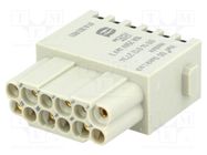 Connector: HDC; module; female; Han-Modular®; PIN: 12; 10A; 250V HARTING