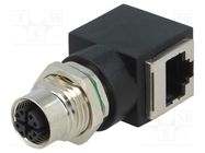 Adapter; M12 female,RJ45 socket; X code-ProfiNET; PIN: 8 